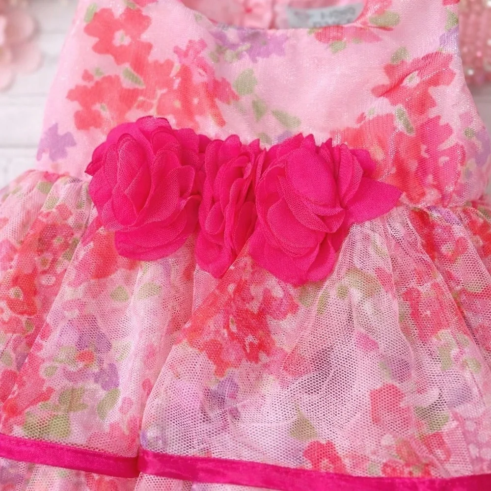 Children’s Place Little Girls Floral Dress 18 24 m